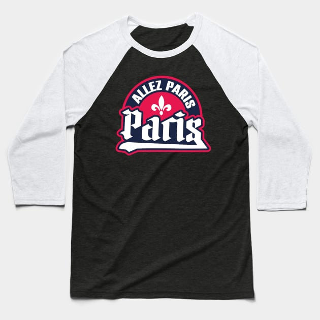Go Paris Baseball T-Shirt by lounesartdessin